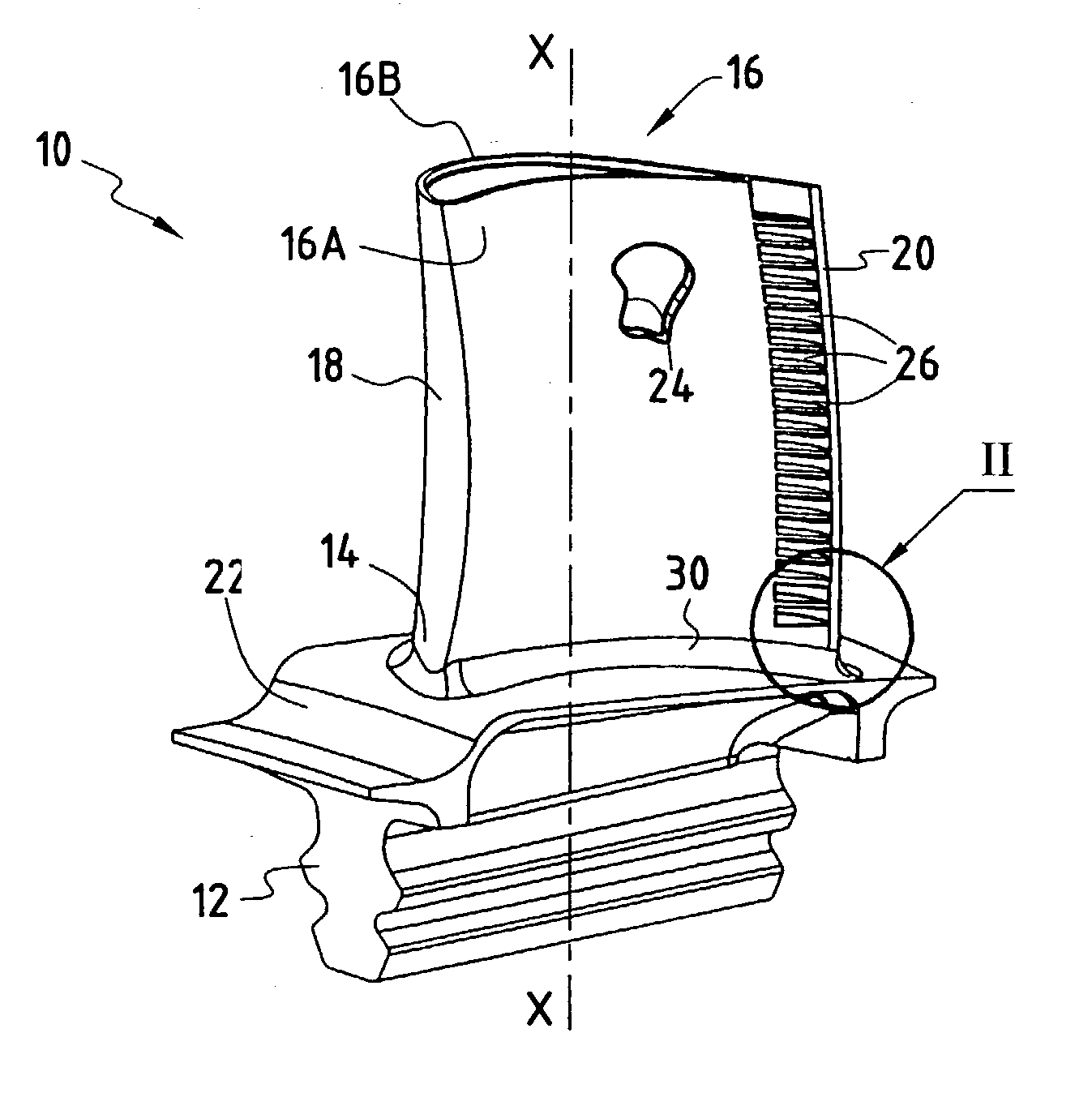 Moving blade for a high pressure turbine, the blade having a trailing edge of improved thermal behavior