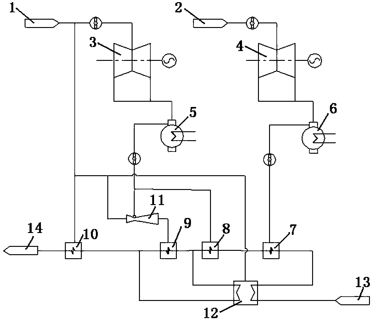 Thermal power plant thermoelectric decoupling system