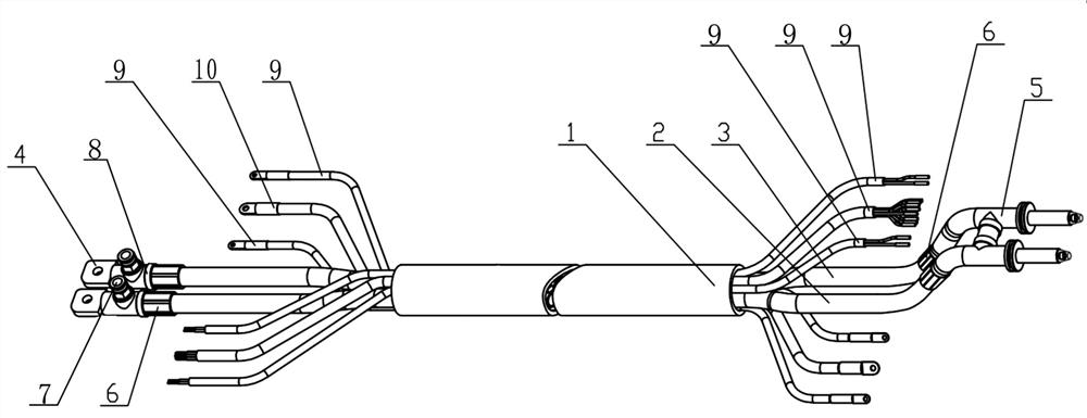 A special liquid-cooled cable for DC 600a charging gun of new energy vehicles