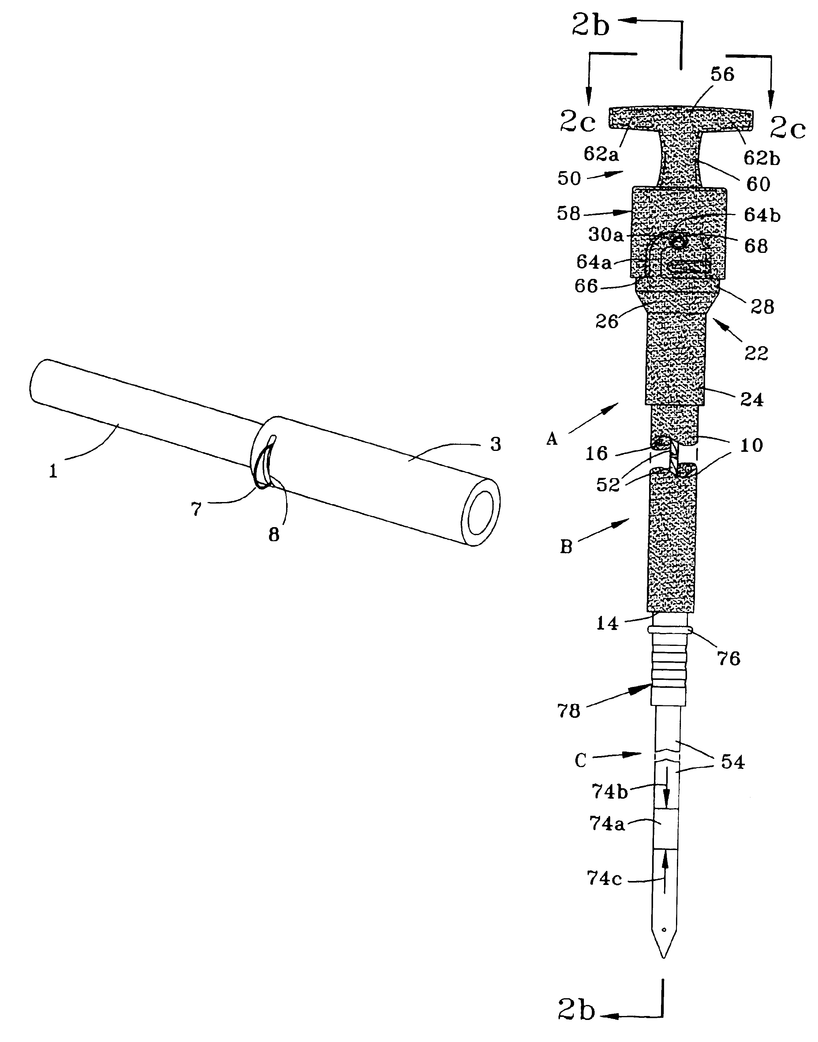 Connection system for a fluid level measuring device
