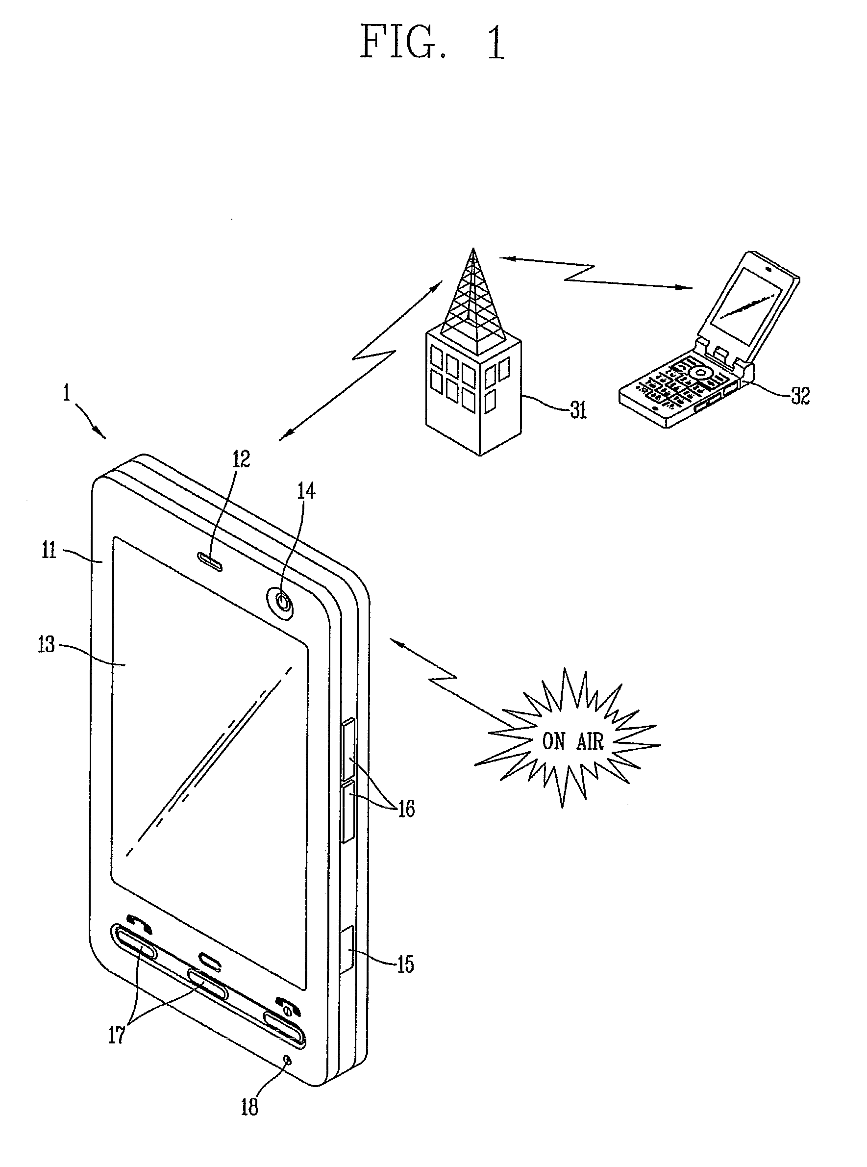 Portable terminal and antenna module thereof for receiving broadcast signal