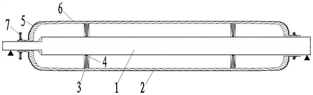 A large-scale composite winding body mandrel device