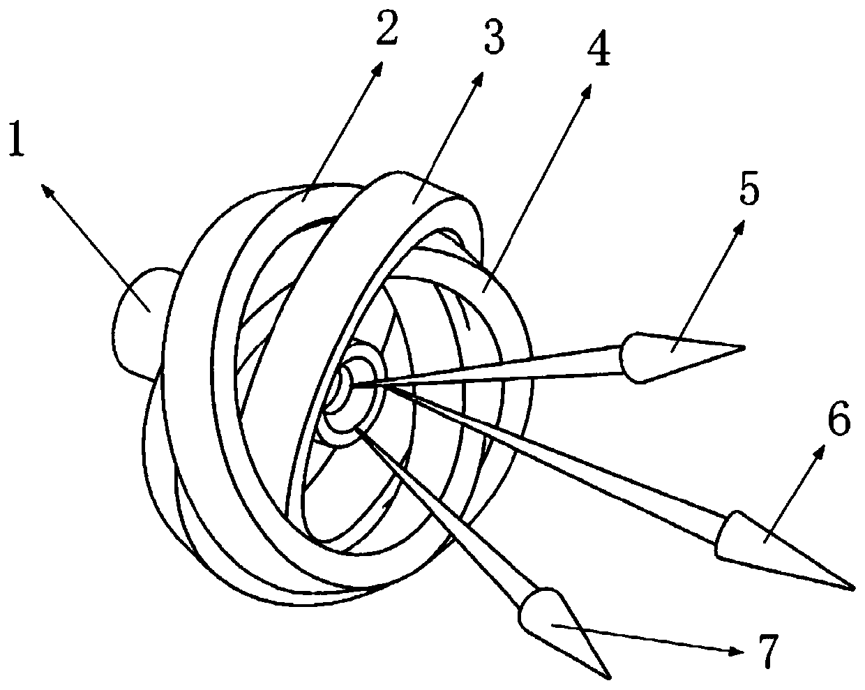 Vector magnetic nozzle composed of interlaced electromagnetic coils for electric propulsion