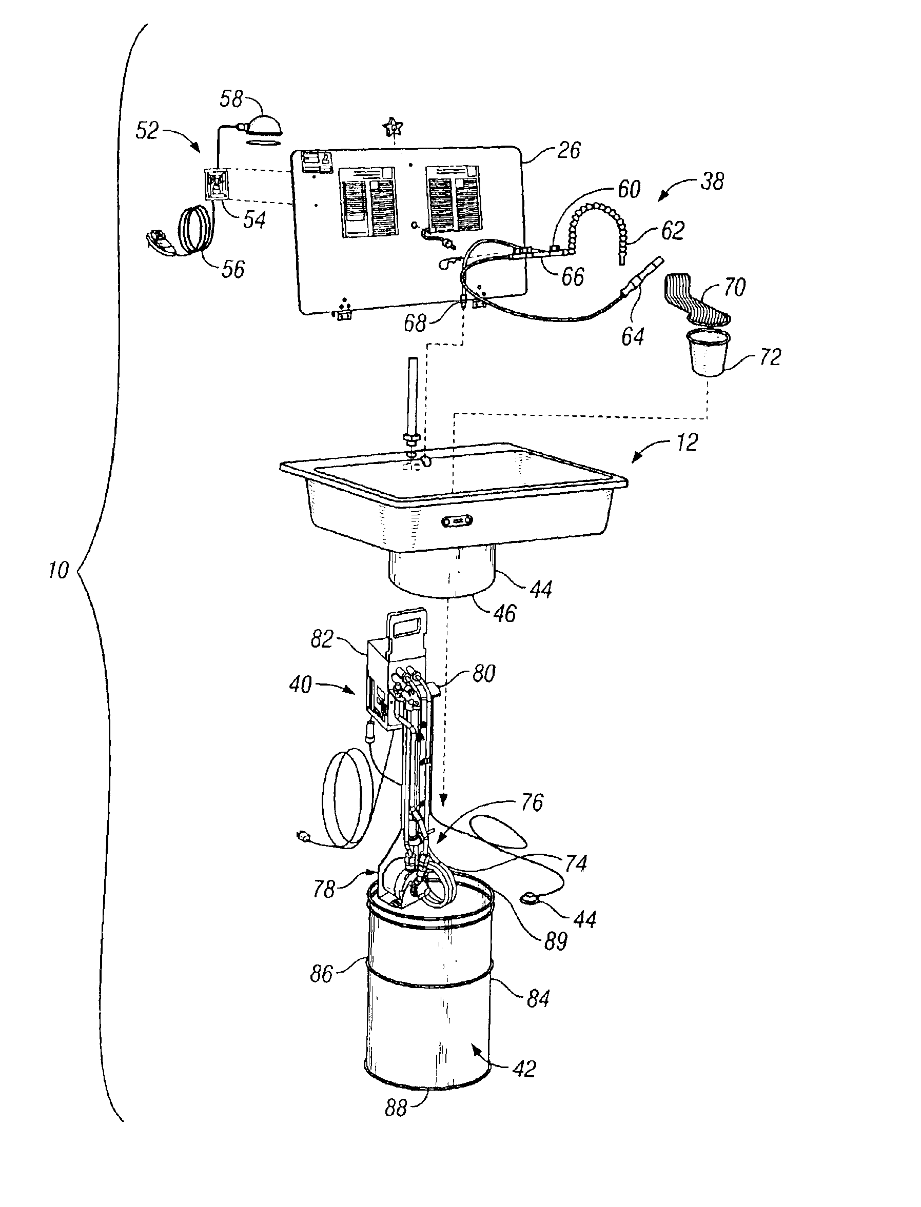 Parts washer with improved temperature and pump control