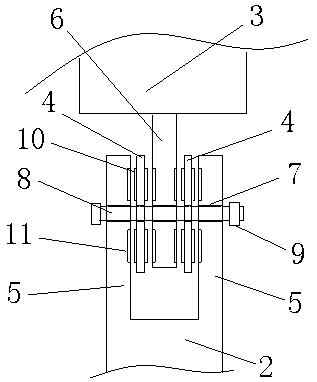 Fan head angle adjusting structure