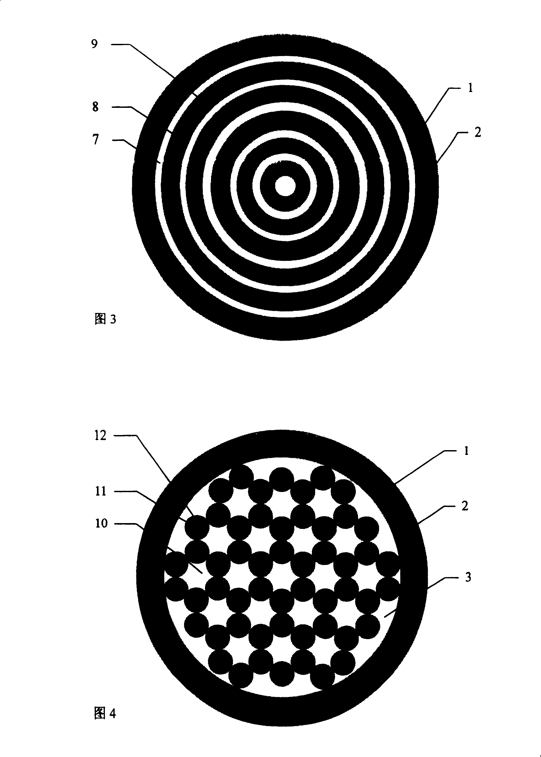 Multi-core electric filling structure for large out light hole vertical cavity surface emitting semiconductor laser