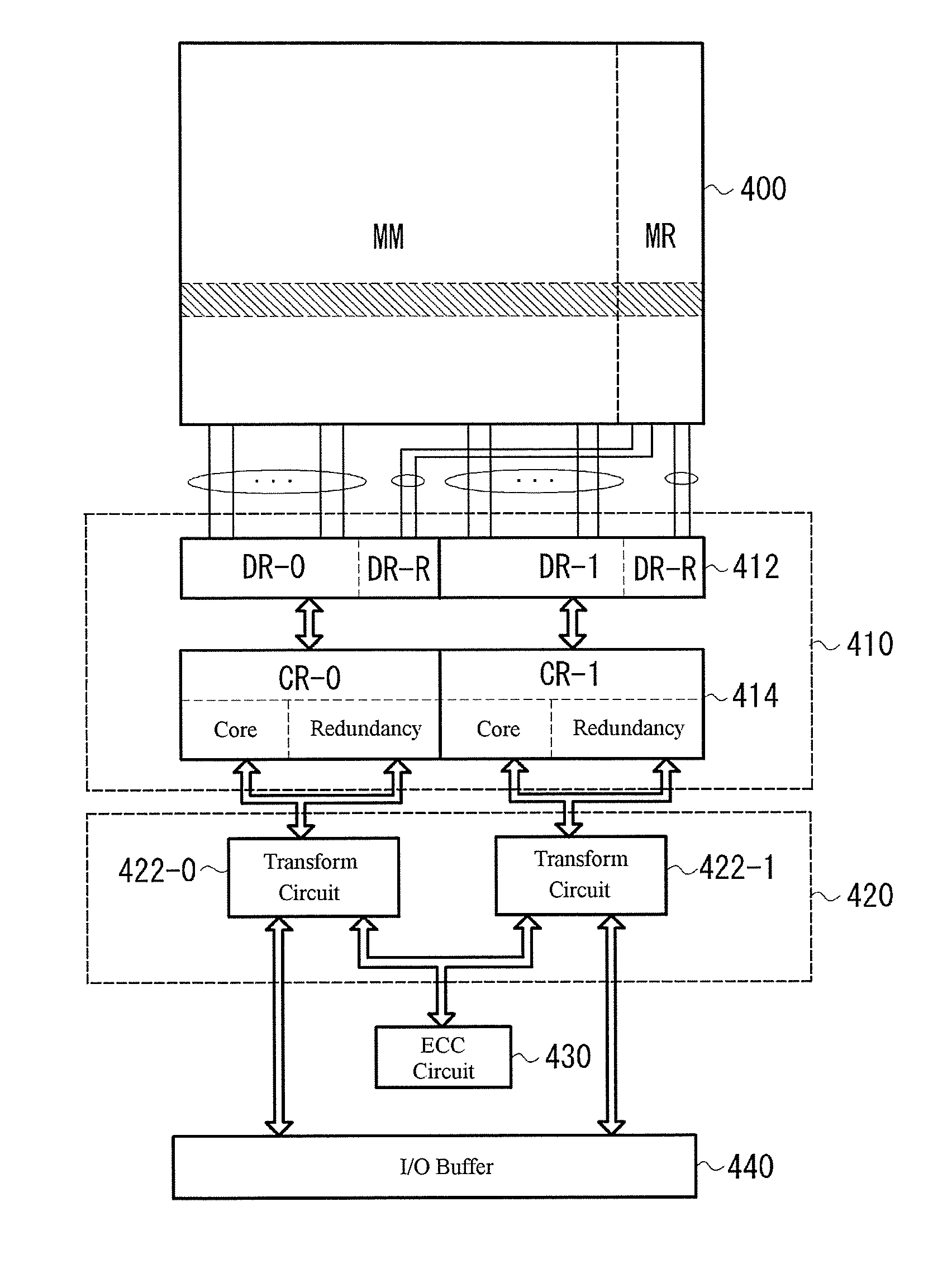 Semiconductor storing device and redundancy method thereof