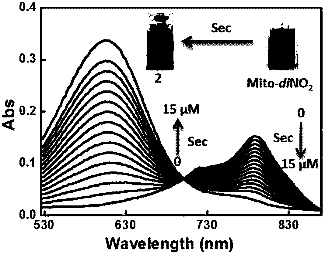 Organic compound based on cyanine and application thereof