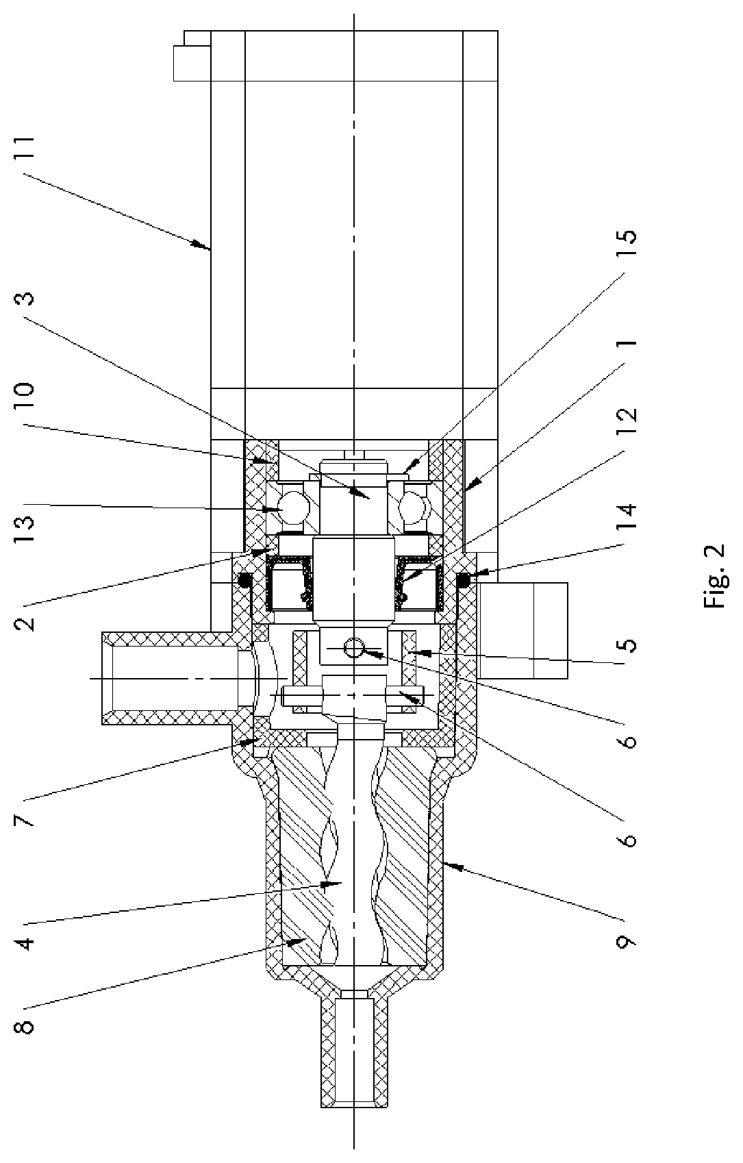 Progressive cavity pump for the tintometric industry