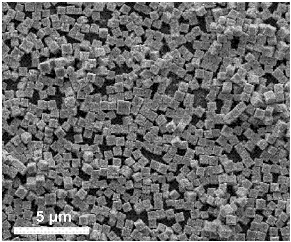Preparation method of zinc stannate nanocube or nanosheet material