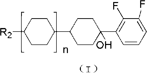 Preparation method for liquid crystal monomer of o-difluoroalkoxybenzene derivative
