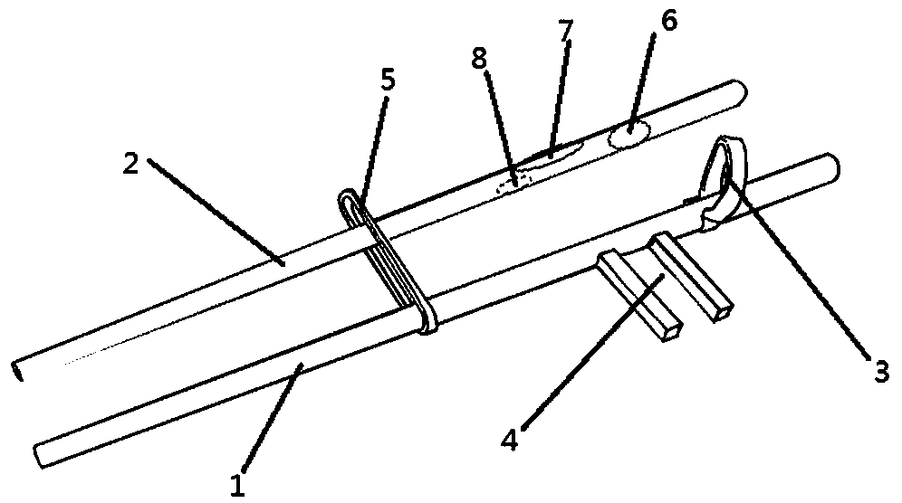 Teaching assisting chopsticks and using method thereof
