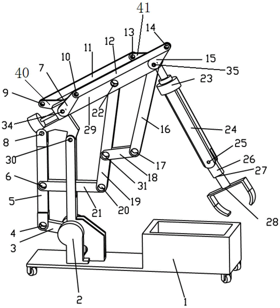 Wheel type mobile robot palletizer with multiple closed-loop sub chains