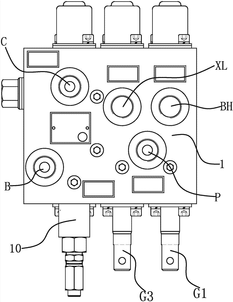 Manual control valve of harvester
