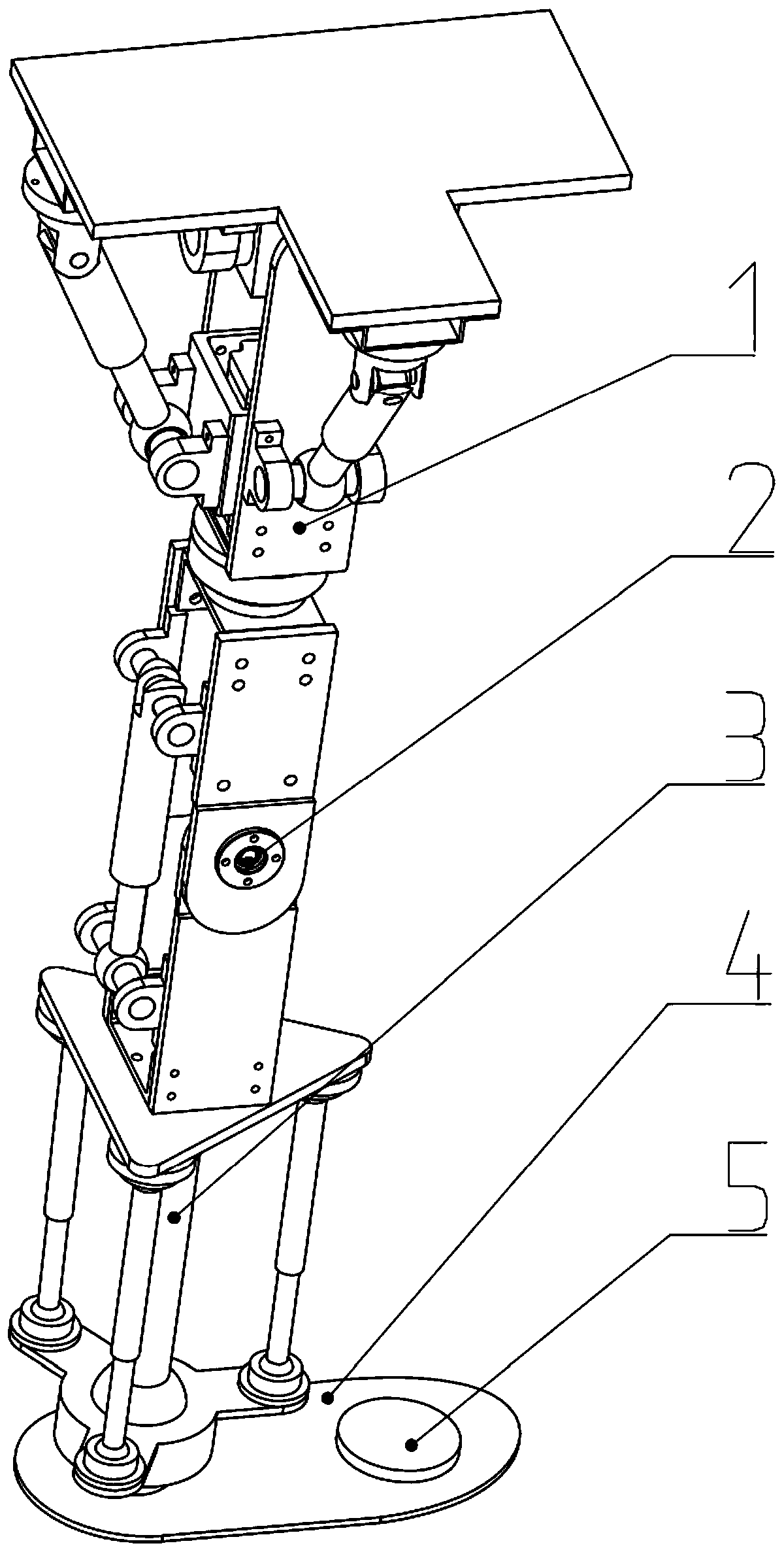 Redundant series-parallel electro-hydraulic hybrid drive anthropomorphic mechanical leg