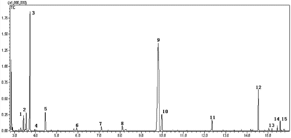 Method for detecting organic acid, amino acid and sugar in fermented liquid by gas chromatography-mass spectrometry
