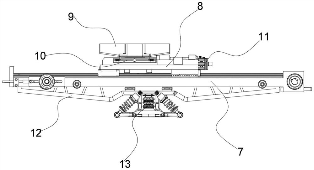 A horizontal moving mechanism of a three-dimensional sports photography equipment bracket