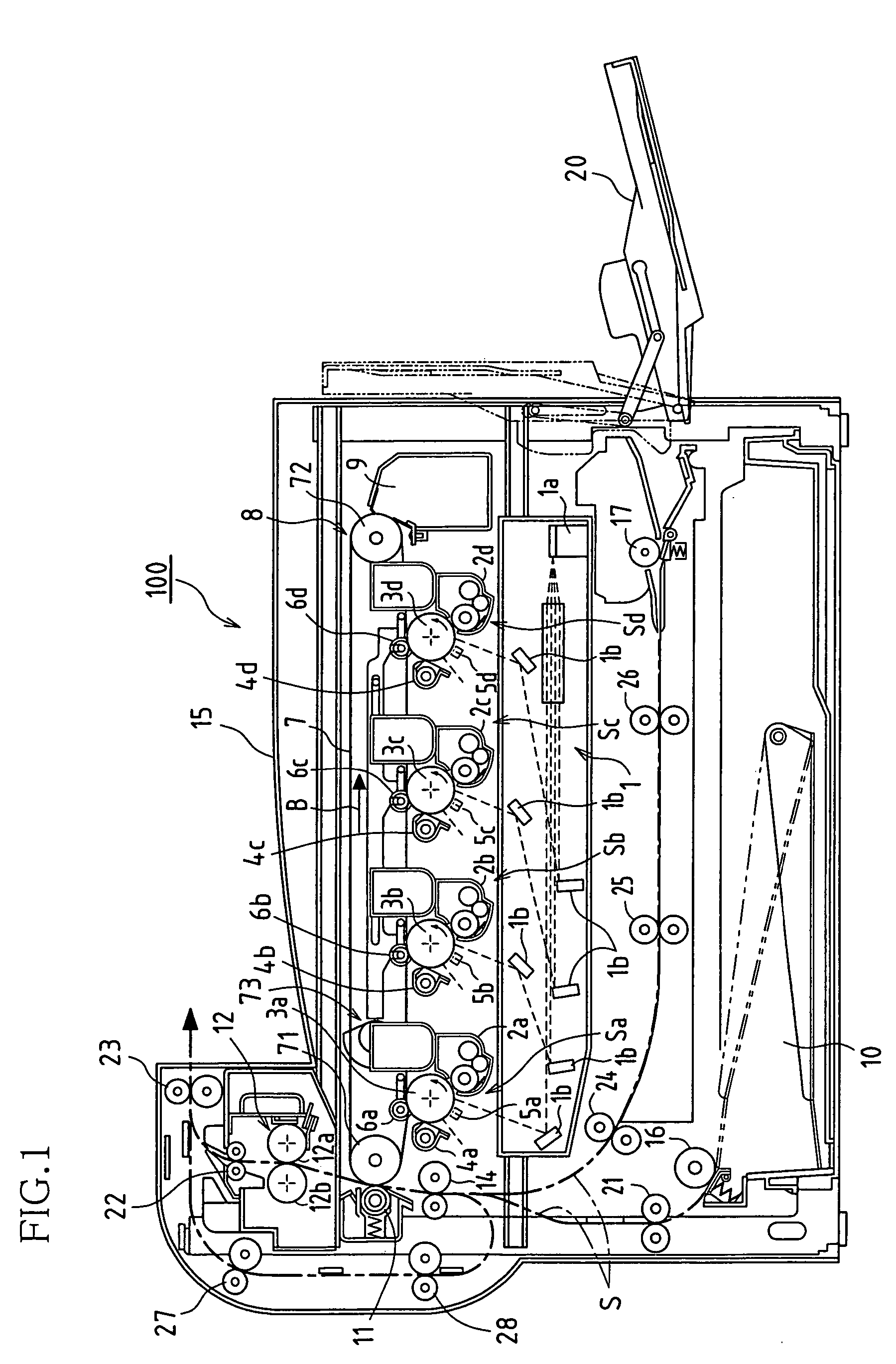 Image forming apparatus having charging unit with separate intake and exhaust ducts