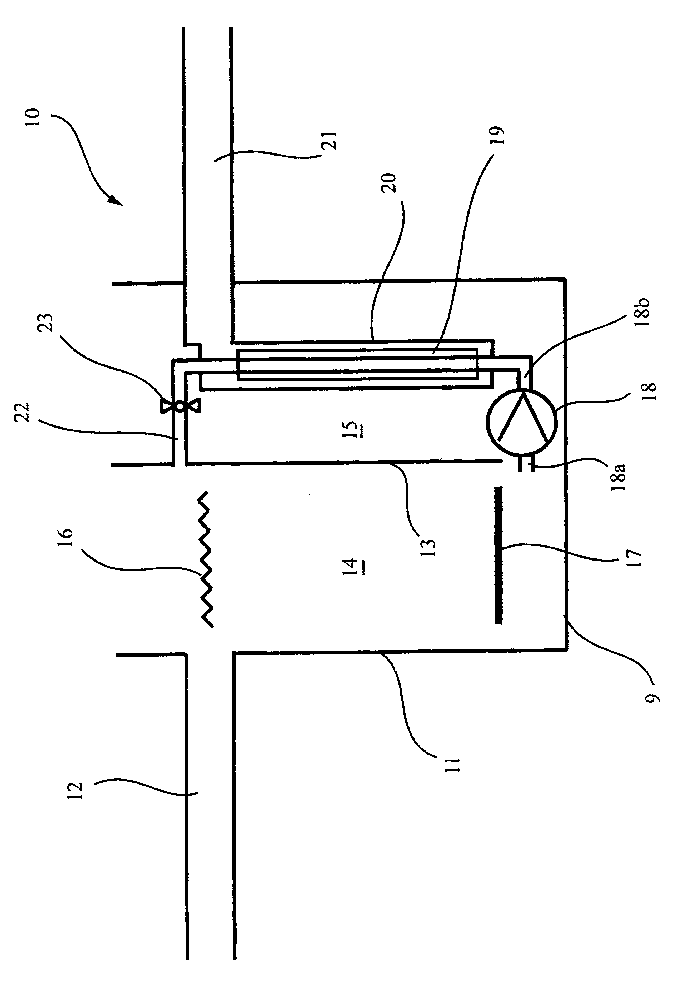 Method for in-line filtering of a liquid metal and implementing device
