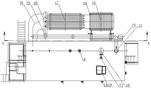 A membrane-type water-cooled wall composite return water condensing natural gas hot water boiler