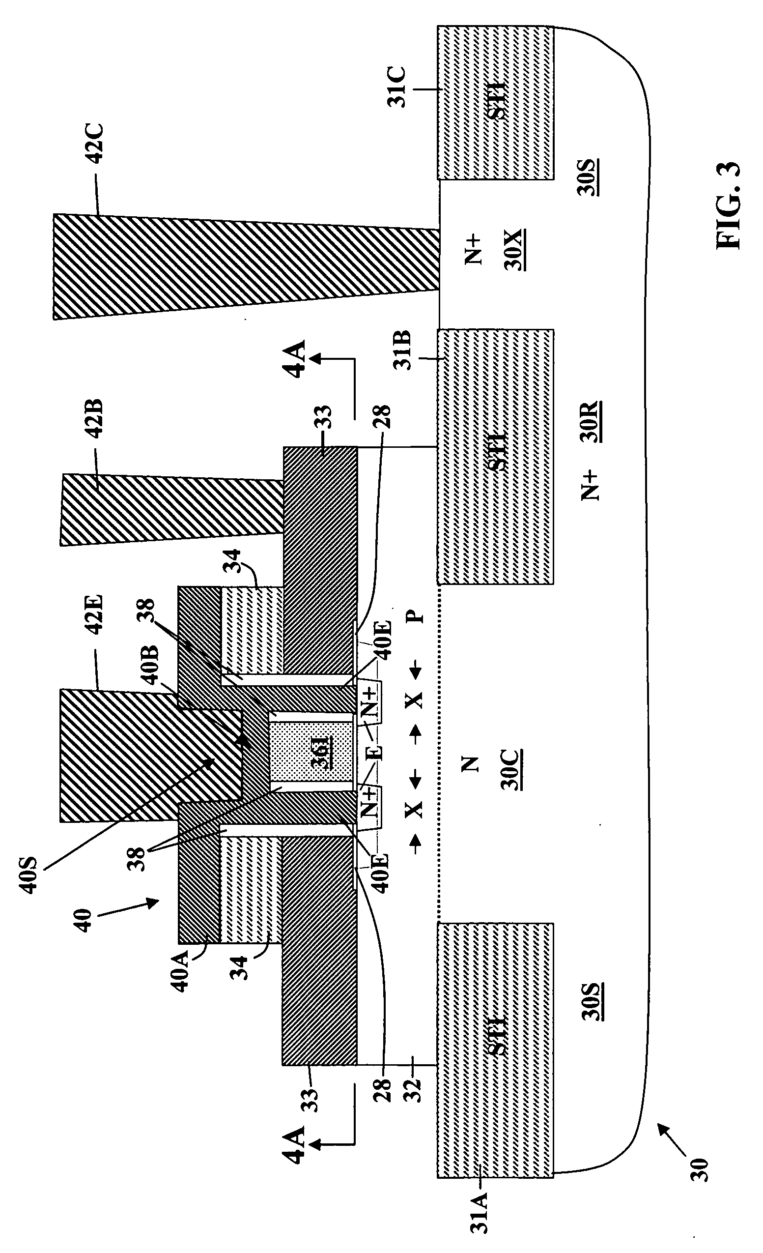 Bipolar transistor with a very narrow emitter feature