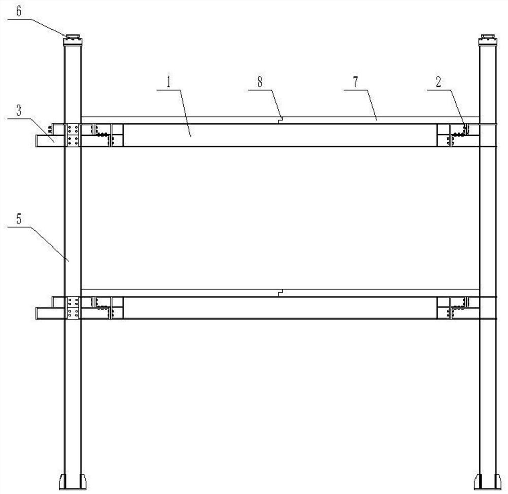Steel structure floor slab assembly type process