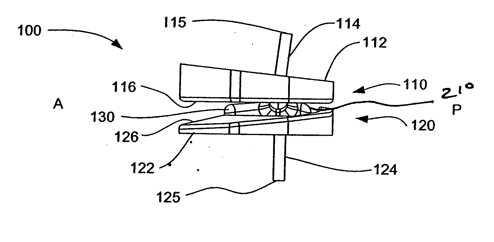 Laterally insertable artificial vertebral disk replacement implant with crossbar spacer