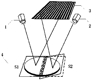 Method and device for detecting surface shape of planar component through adopting slope splicing