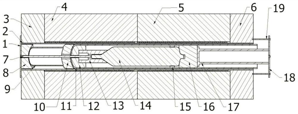 A heat treatment furnace for rocking synthesis of CdZnTe polycrystalline materials