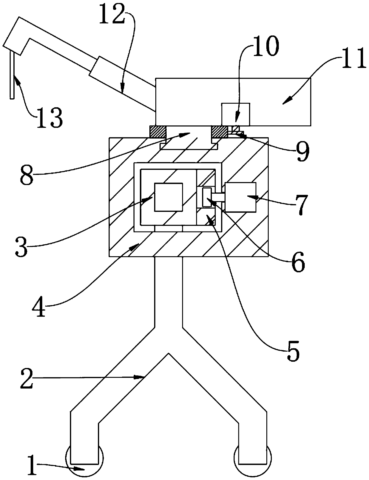 Unloading device for port