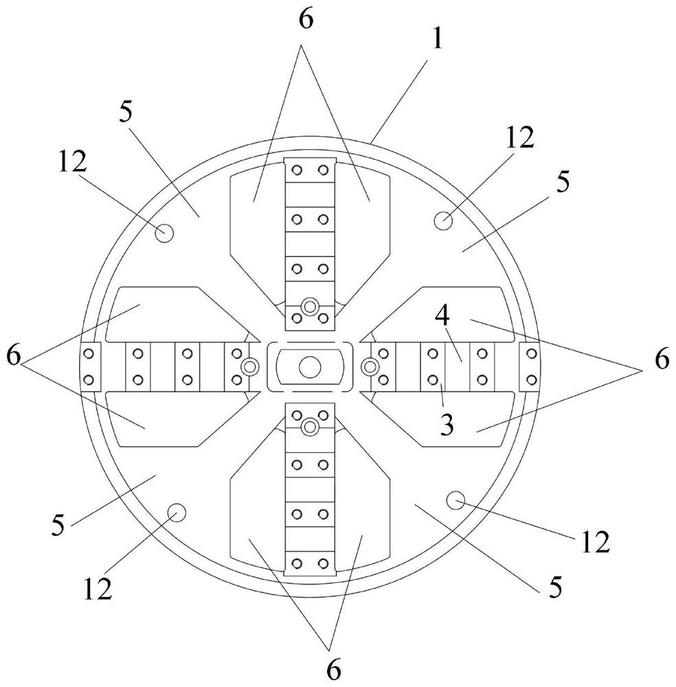 Device and method for monitoring earth pressure on excavation face of model shield machine