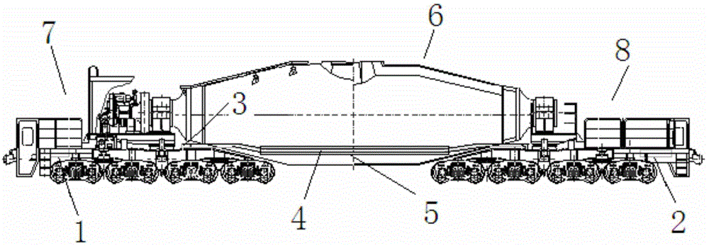 Railway transportation torpedo car brake device