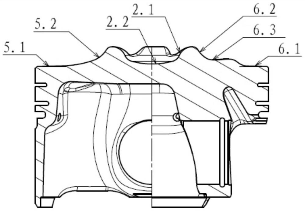 Piston for ignition and compression ignition gasoline engine