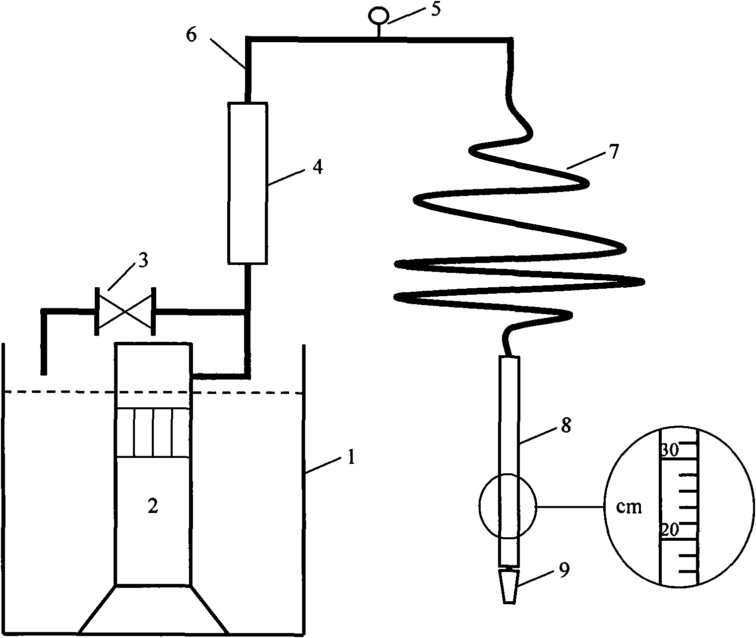 Device for performing simulation test on influence of medicament spraying in lake on performance of heavy water