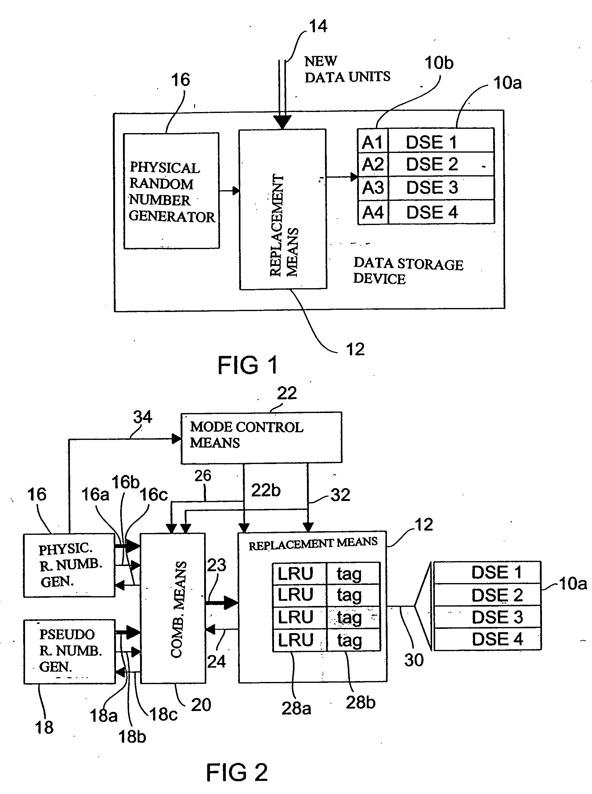 Method for replacing contents of a data storage unit