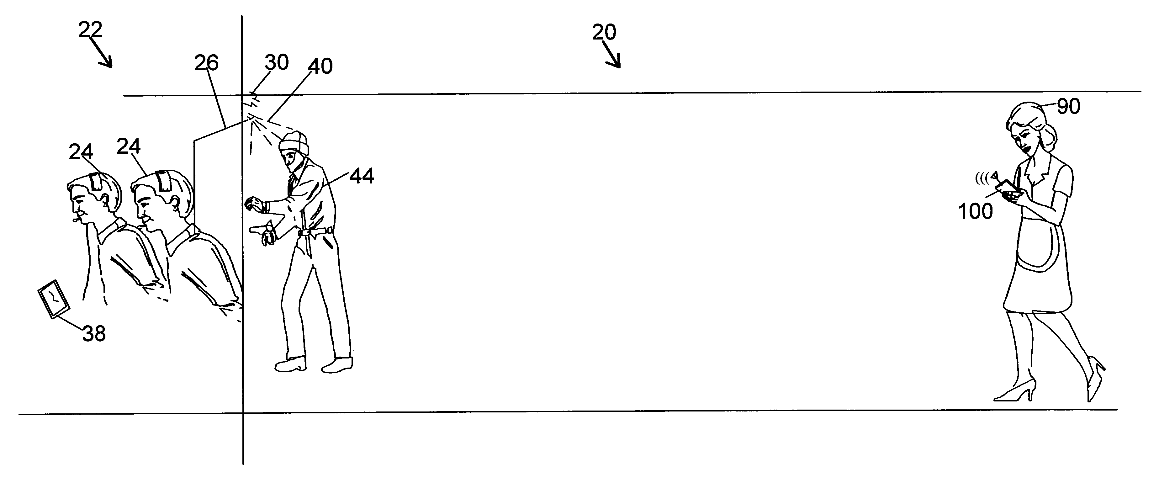 Method and system for countering hostile activity aboard an airplane