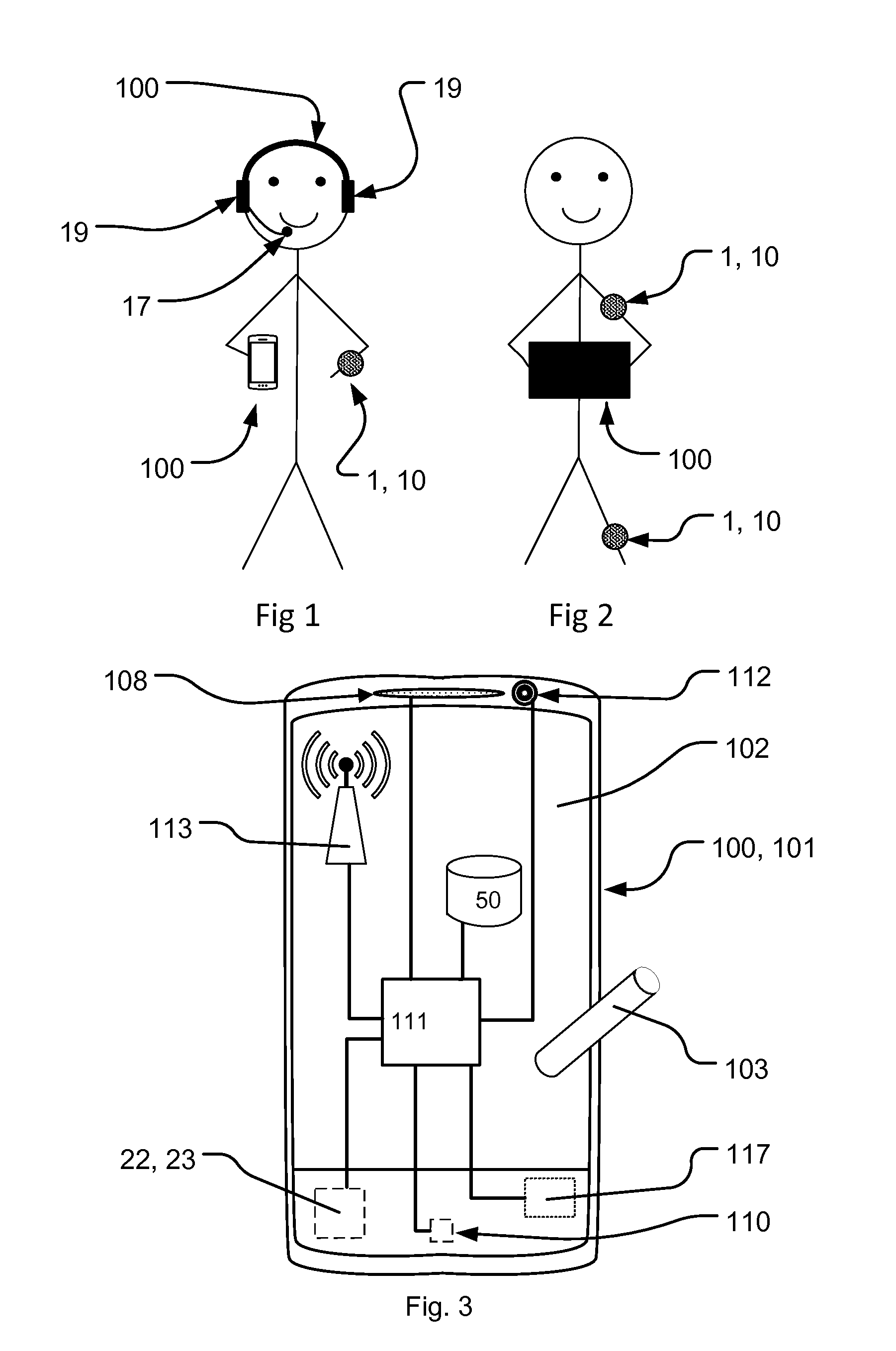 Wearable device, system and method for control of the wearable device
