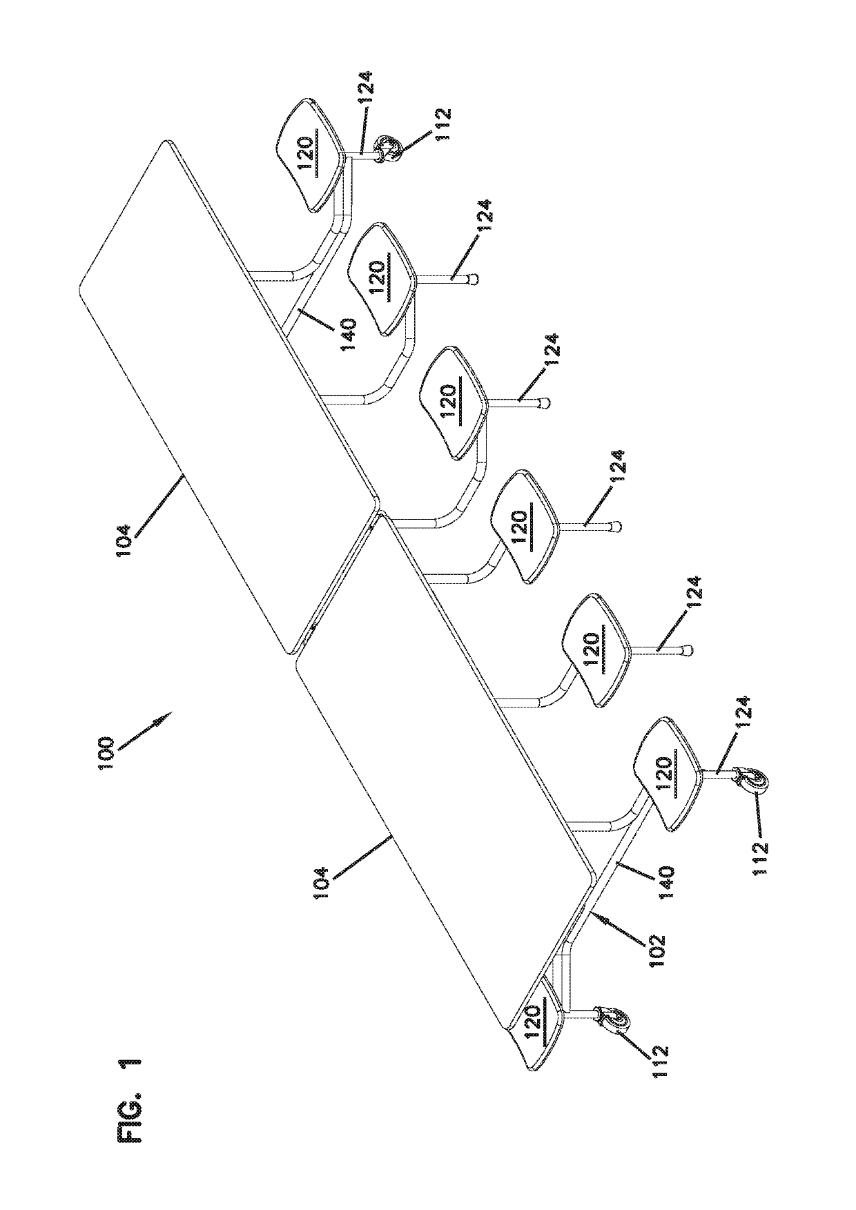 Table and seating arrangement