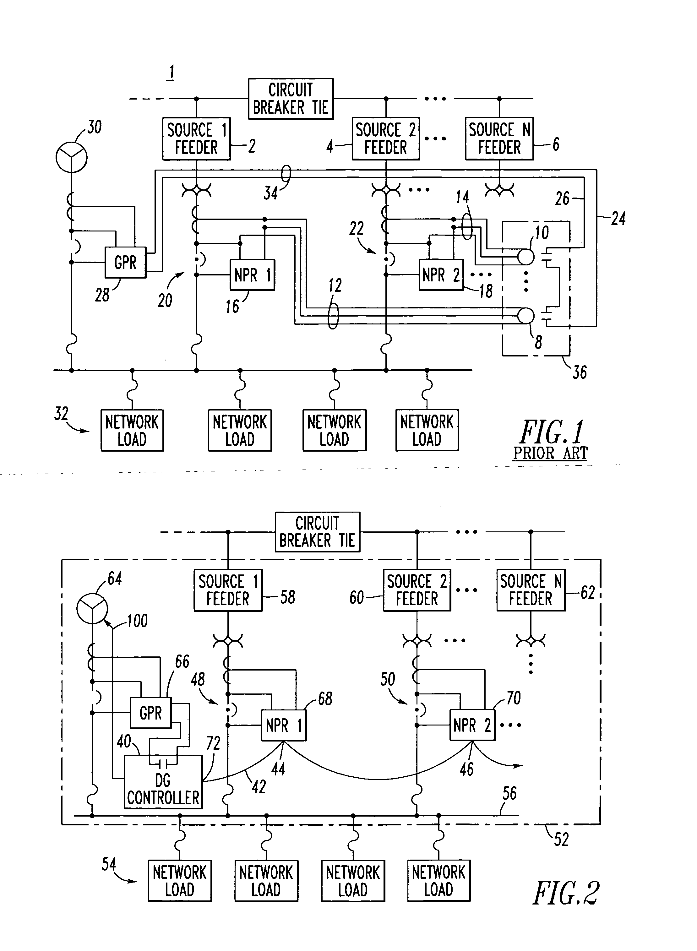 Network system for safe connection of generation into a network power system