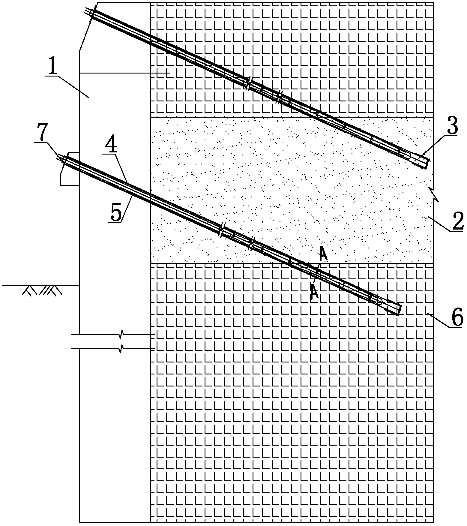 Method for constructing anchor cable on sand layer