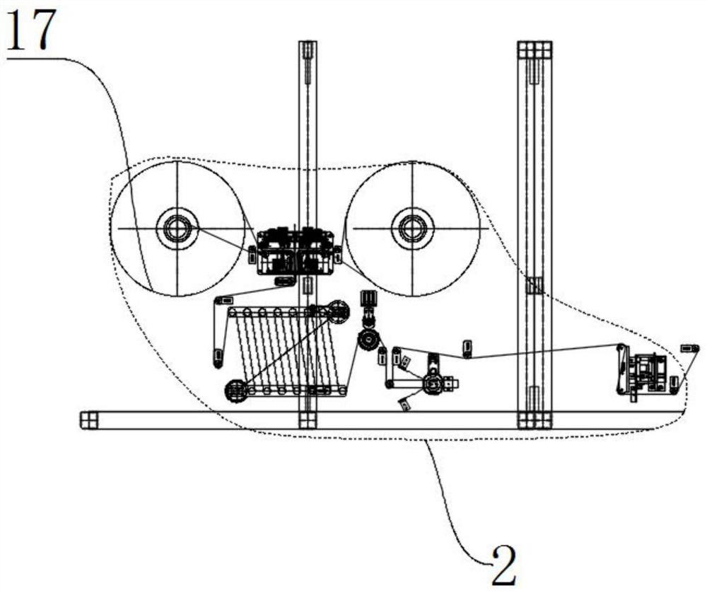 Full-servo high-speed production line for elastic ear band planar masks