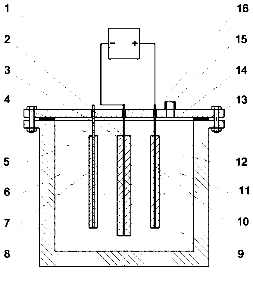 Double-reaction-electrode water half-electrolysis device