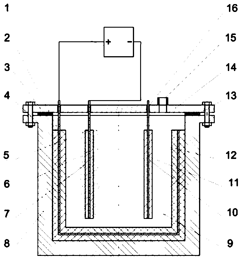 Double-reaction-electrode water half-electrolysis device