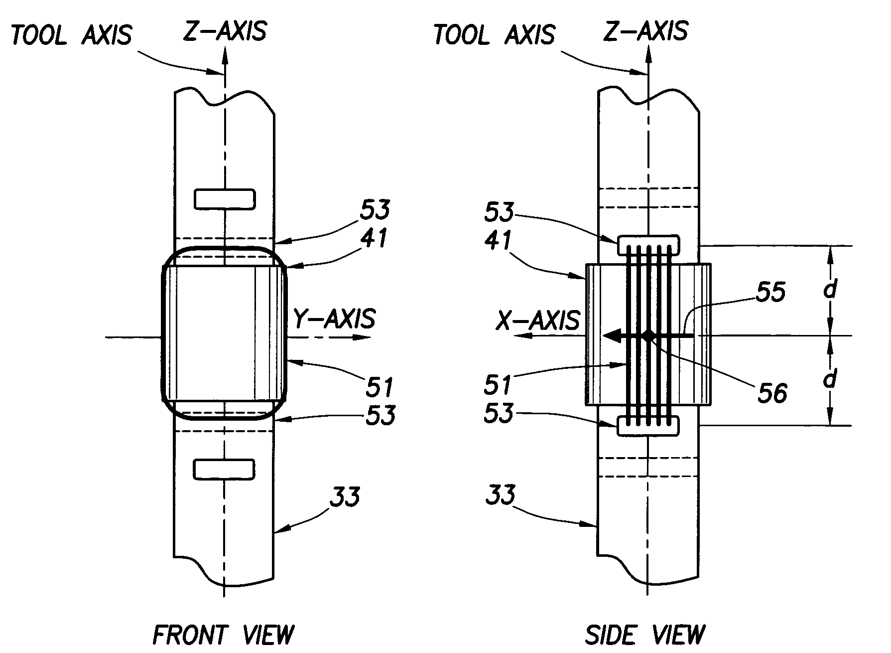 Constructing co-located antennas by winding a wire through an opening in the support