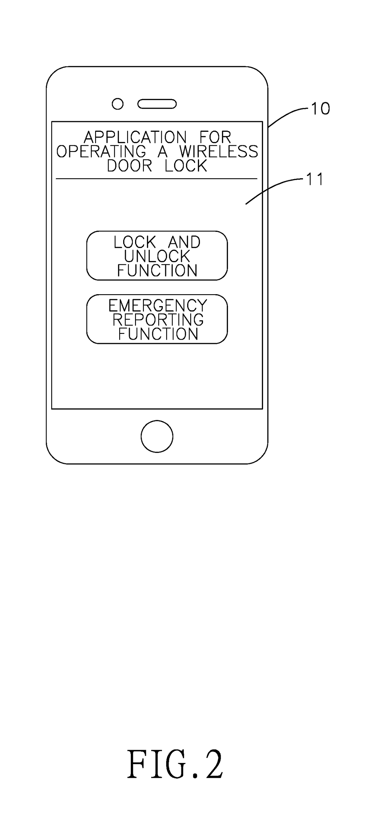 Wireless door lock system with an emergency reporting function and method for operating the same