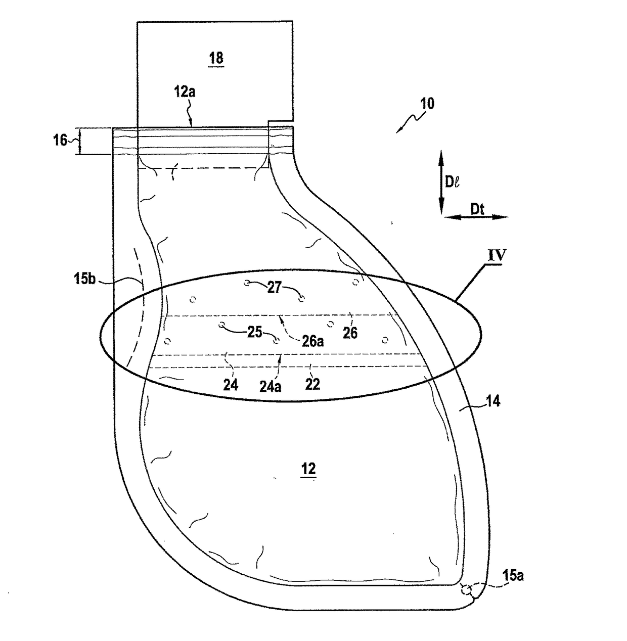 Pouch comprising a safety valve