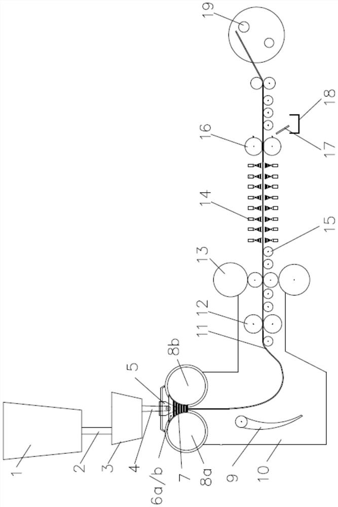Method for producing martensitic steel strip through twin-roll thin-strip continuous casting