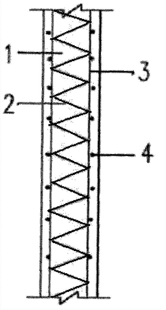 Densely-arrayed spiral stirrup confined concrete shear wall structure and construction method thereof
