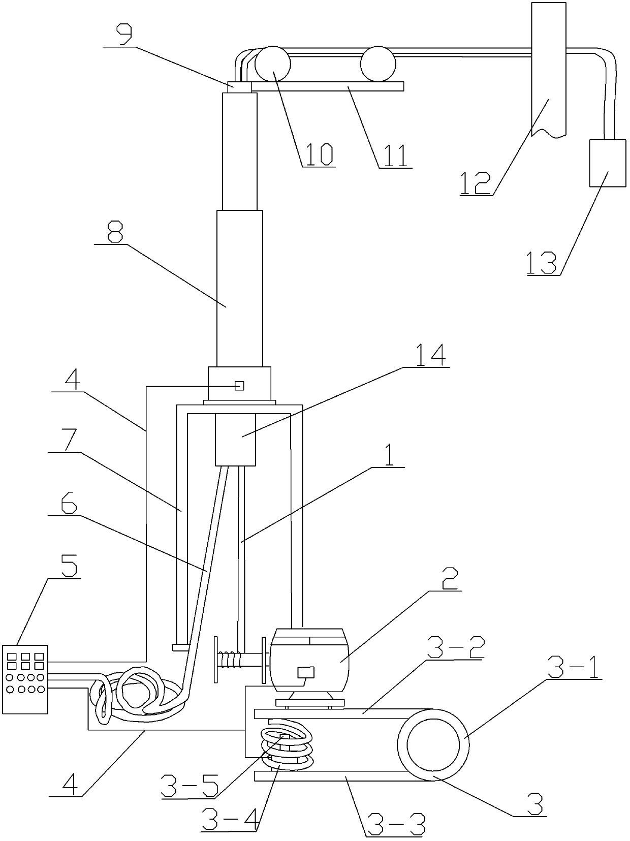 Cable stretching device