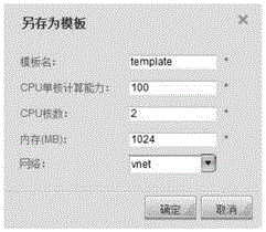 Cloud computing based virtual machine template management system and method